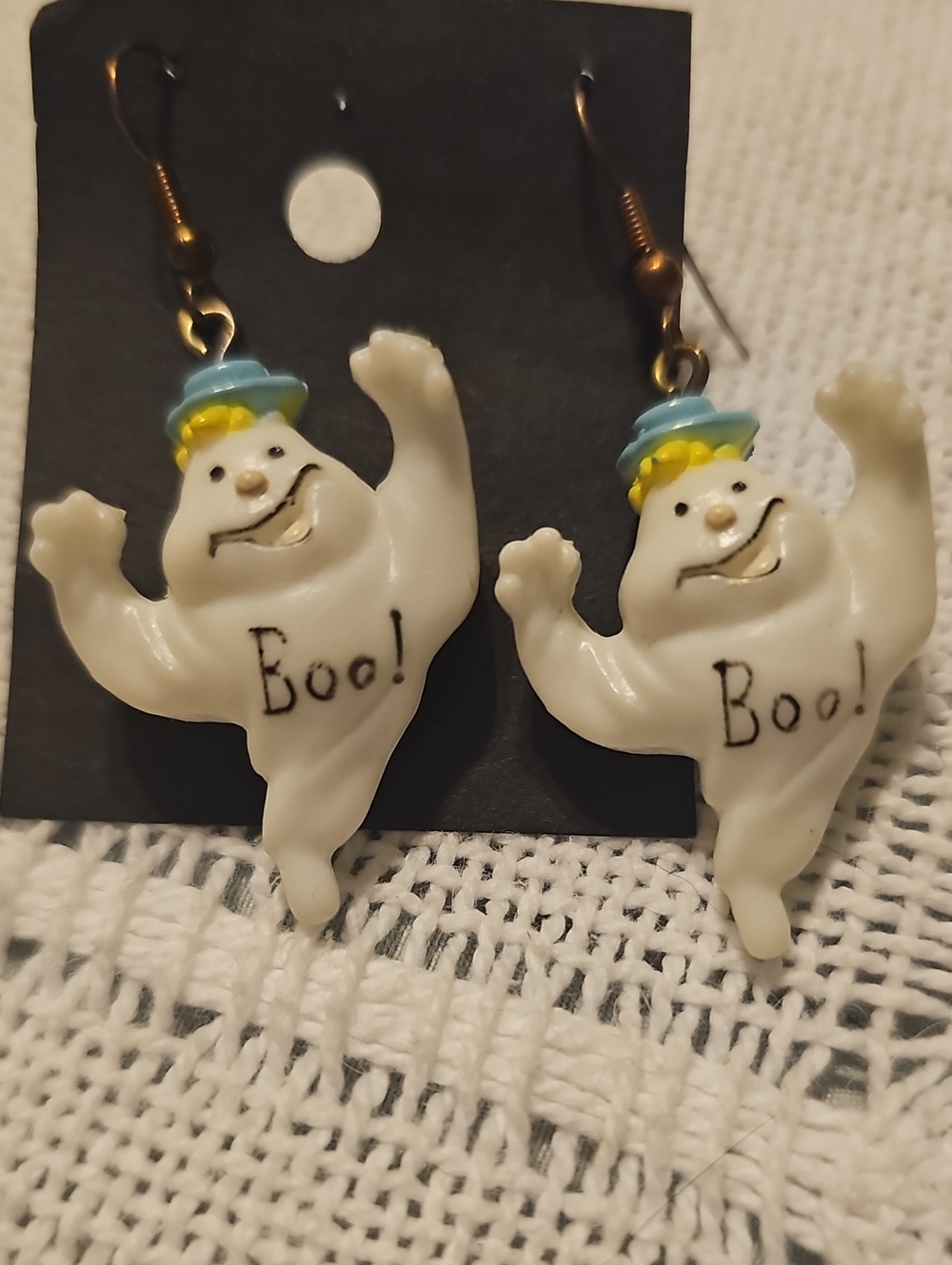 Vintage ghost Earrings Men Women Retro Halloween